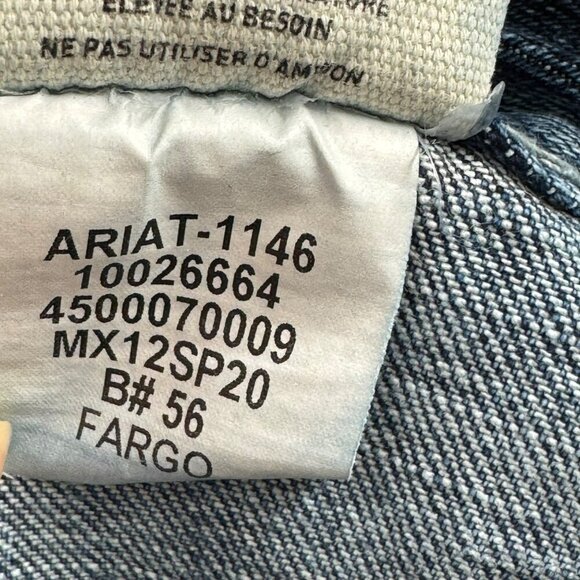 Ariat Denim M2 Relaxed Bootcut Mens Jeans 40x34 Blue Cotton Spandex Durable - Picture 8 of 10